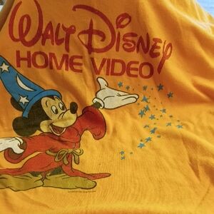 Walt Disney Yellow Sorcerer Mickey Graphic T-Shirt, Vintage, No Tags, Adult M